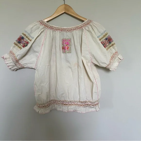 Magnolia Pearl Embroidered Chrissy Folk Blouse 2134 in Moonlight - Picture 11 of 14